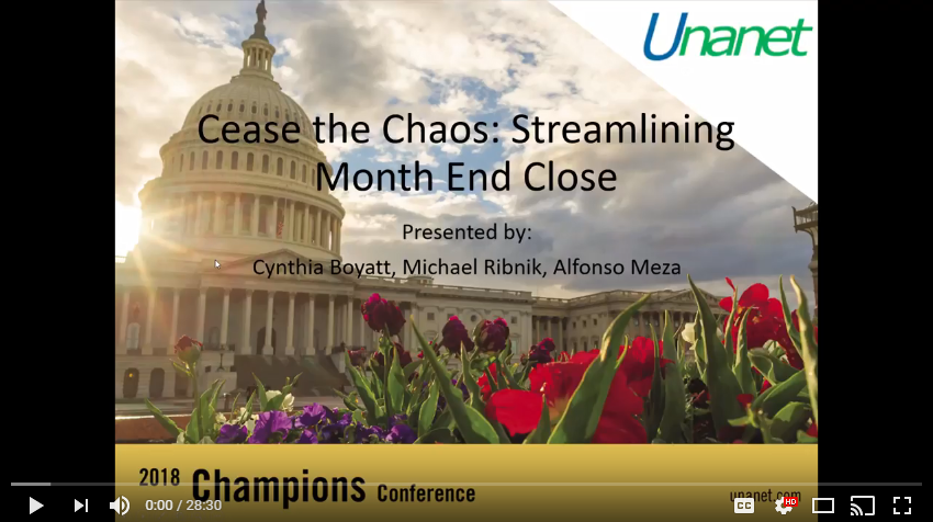 Video - Cease the Chaos Streamlining Month End Close
